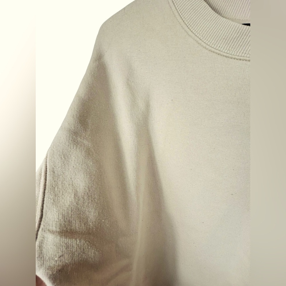 Zara crewneck sweatshirt, S, biege, Oversized baggy Comfy Cozy Cottagecore - Picture 3 of 5